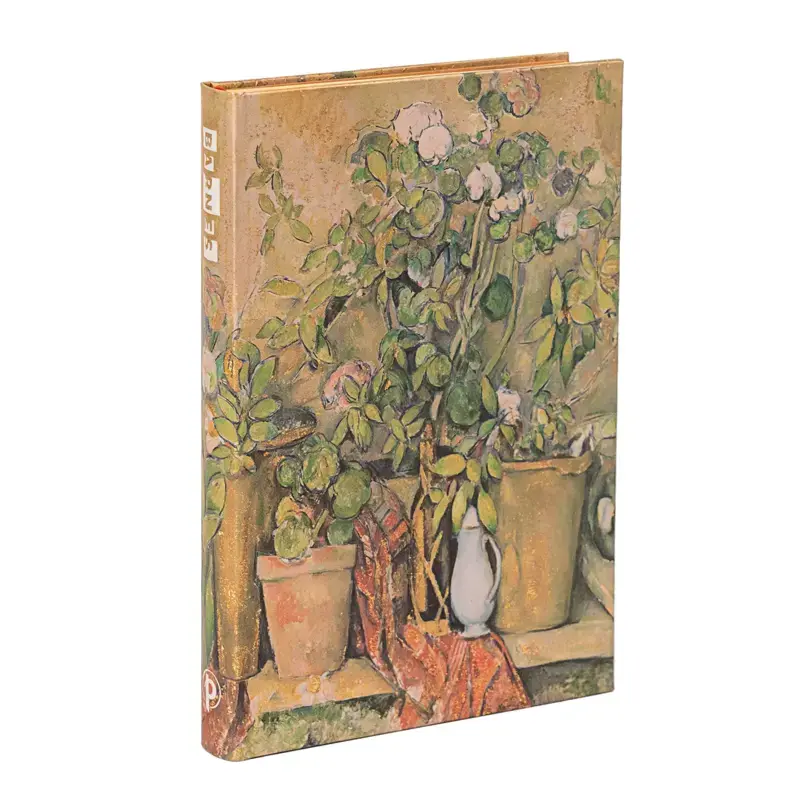 Notizbuch Cezannes Terrakotta-Töpfe und Blumen