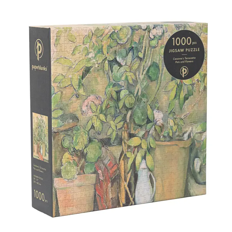 Puzzle Cezannes Terrakotta-Töpfe und Blumen