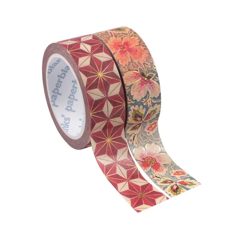 Ruban Washi Hishi/Filigrane Floral Ivoire