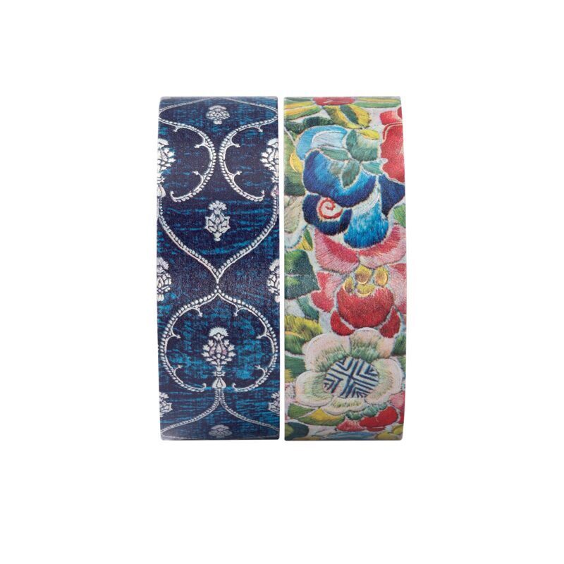 Ruban Washi Velours Bleu/Jardin aux Poires